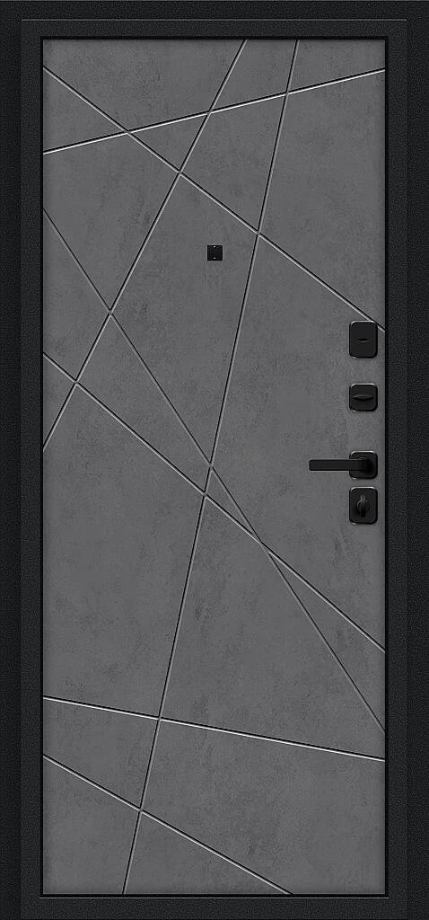 Входная дверь Граффити-5/SBlack Букле черное/Slate Art BR6187 внутренняя сторона