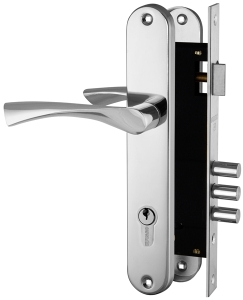 Замок цилиндровый с в комплекте с ручкой LOCKSET.9011 (SET F9011) CP хром