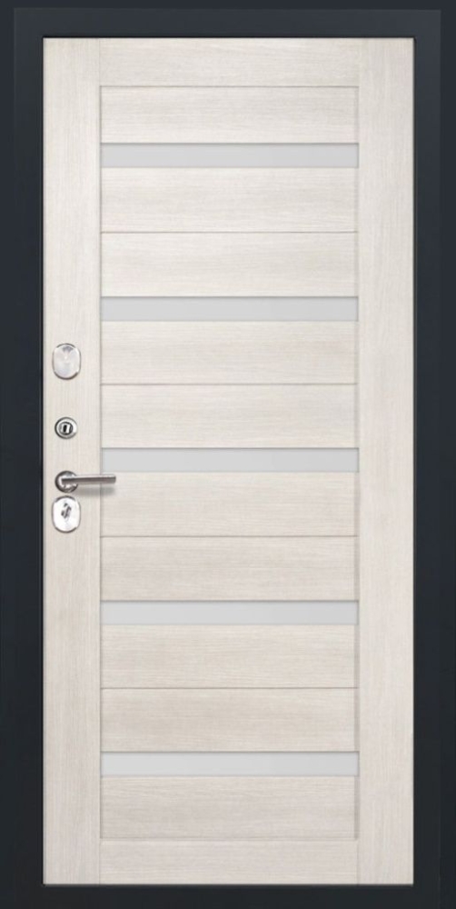 Входная дверь ДвериПРО L-43 СБ-1 (ст. белое, 16мм, беленый дуб) DPRO195811 внутренняя сторона